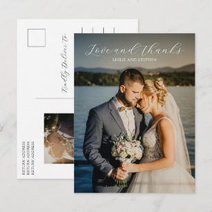 Cartão Postal Foto de casamento em preto e branco sem tempo Obri