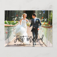 Foto de Casamento Recém-Casados com Letra de Pince