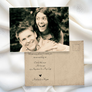 Cartão Postal Foto de casamento retrô