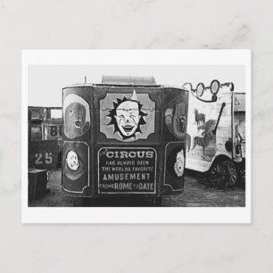 Cartão Postal Foto de Circus Wagon Vintage 1937 Montana