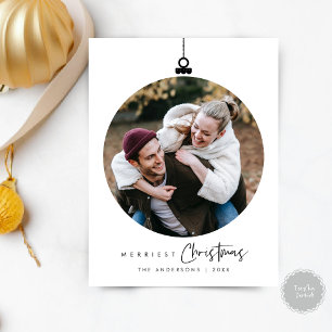Cartão Postal Foto de Família de Natal Mais Alegre, Bola de Dese