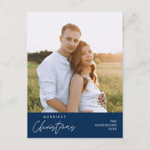 Cartão Postal Foto de Família de Natal Mais Alegre, Felicidade A