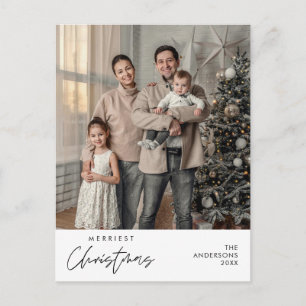 Cartão Postal Foto de Família de Natal Mais Alegre, Felicidade A