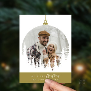 Cartão Postal Foto de Família de Natal Mais Alegre, Sobreposição