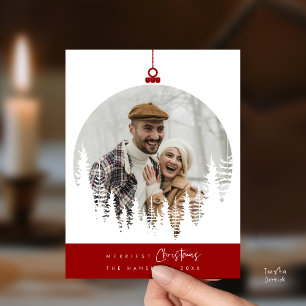 Cartão Postal Foto de Família de Natal Mais Alegre, Sobreposição