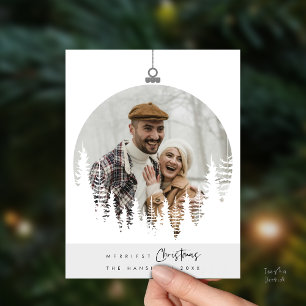 Cartão Postal Foto de Família de Natal Mais Alegre, Sobreposição