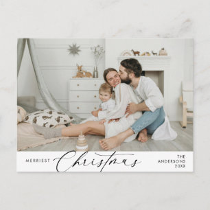 Cartão Postal Foto de família no Natal mais alegre, Felicidade d