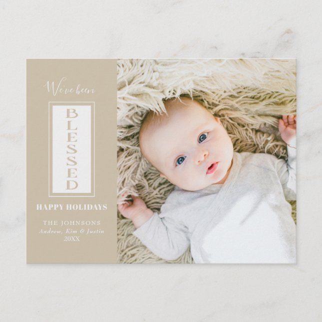 Cartão Postal Foto de Feriado de Tyopgrahy, Abençoada Moderna (Frente)