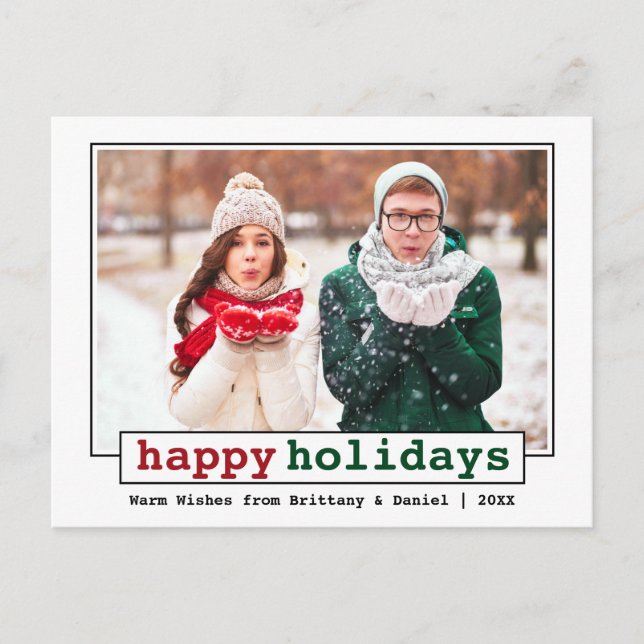 Cartão Postal Foto de Feriados Felizes da Máquina de Digitalizaç (Frente)