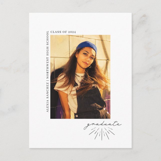 Cartão Postal Foto de Festa de formatura de Script de Arte de Li (Frente)