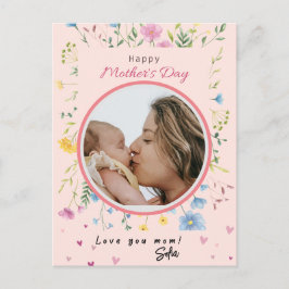 Cartão Postal Foto de Flores Modernas e Bonitas do Primeiro Dia