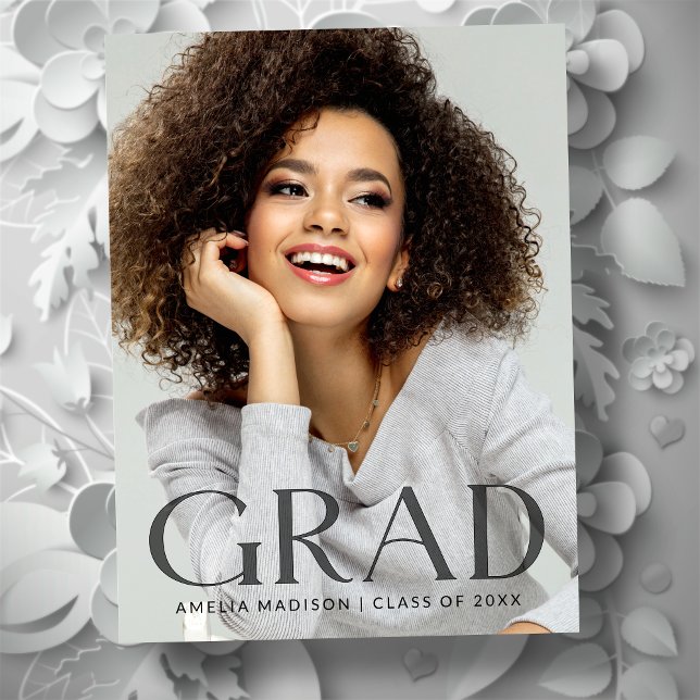 Cartão Postal Foto de Formando de Texto Transparente Moderno Esc (Criador carregado)