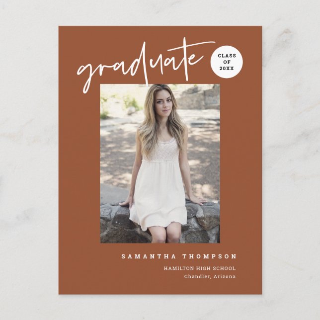 Cartão Postal Foto de Formando do Segundo grau da faculdade Mode (Frente)