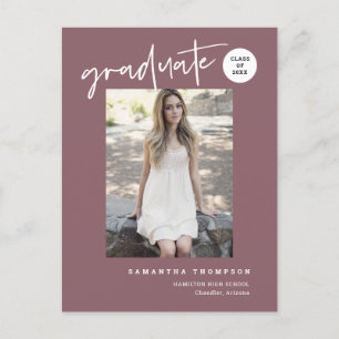 Cartão Postal Foto de Formando do Segundo grau da Faculdade Roxo