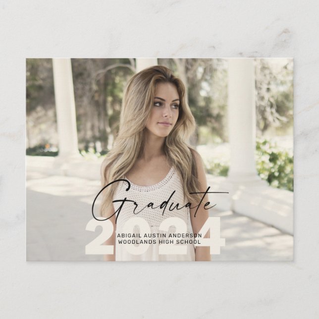 Cartão Postal Foto de Formando simples 2024 (Frente)