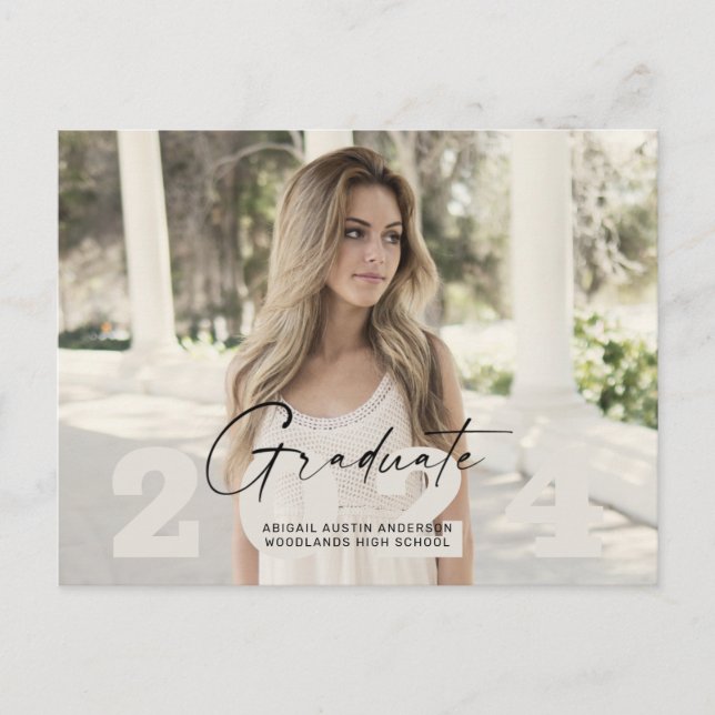 Cartão Postal Foto de Formando simples 2024 (Frente)