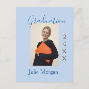 Cartão Postal Foto de formatura ano dourado marrom 20XX nomesimp