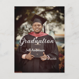 Cartão Postal foto de formatura homem nome turma de 20XX faculda
