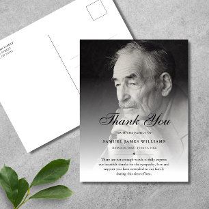 Cartão Postal Foto de Funeral Personalizada de Agradecimento de 