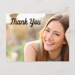 Cartão Postal Foto de Graduação Horizontal Personalizada Obrigad