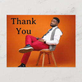 Cartão Postal Foto de Graduação Obrigado