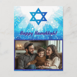 Cartão Postal 🕎 Foto de Hanukkah, Estrela Espumante