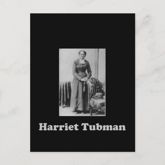 Cartão Postal Foto de Harriet Tubman em Preto e Branco (Frente)