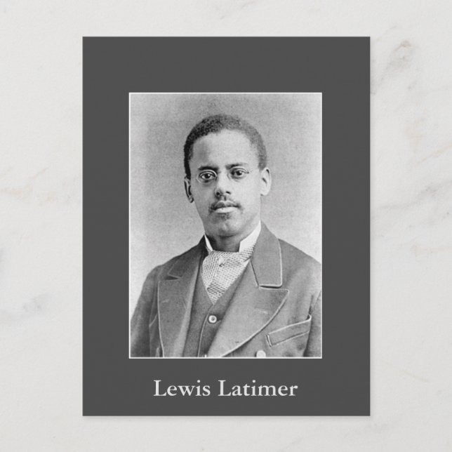 Cartão Postal Foto de História Negra do Inventor Lewis Latimer (Frente)