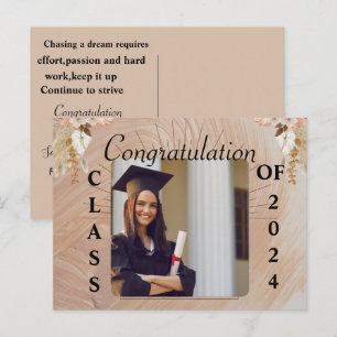 Cartão Postal Foto de mensagem de formatura personalizada