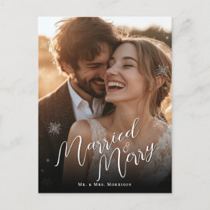 Cartão Postal Foto de Natal casada e Casado