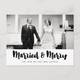 Cartão Postal Foto de Natal casada e feliz