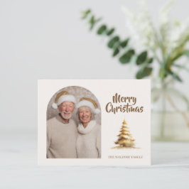 Cartão Postal Foto de Natal da Família Alegre | Férias Personali