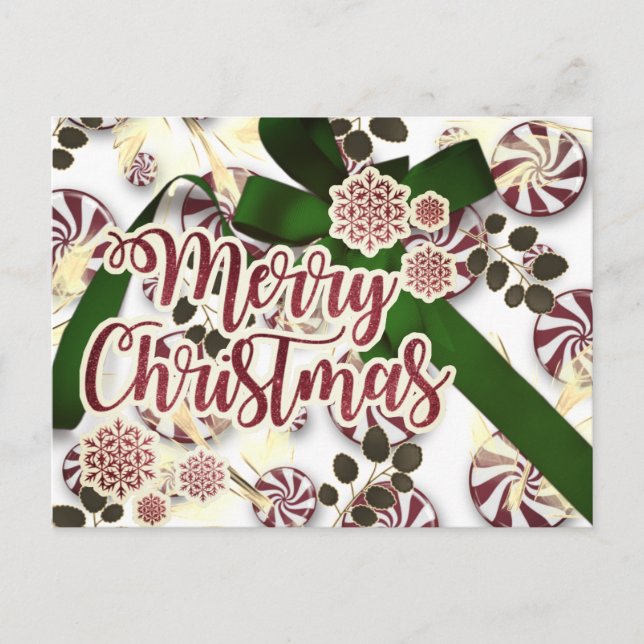 Cartão Postal Foto de Natal Personalizada de Mayberry (Frente)