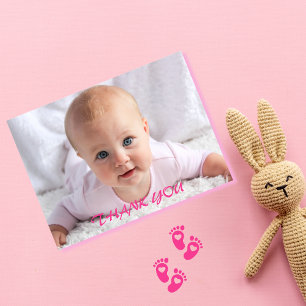 Cartão Postal Foto de Obrigado Bebê