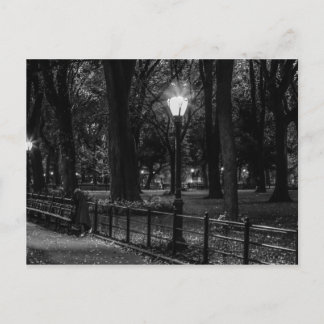 Cartão Postal Foto de Paisagem Negra e Branca do Central Park