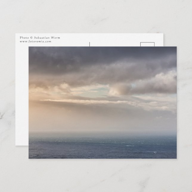 Cartão Postal Foto de Paisagem Oceânica (Frente/Verso)