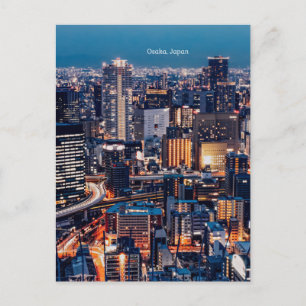 Cartão Postal Foto de paisagem urbana de Osaka no Japão