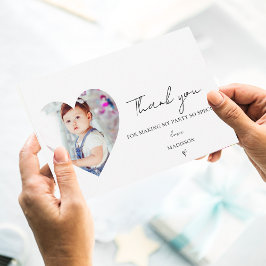 Cartão Postal Foto de Primeiro Aniversário do Elegante Minimalis