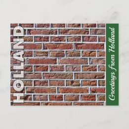 Cartão Postal Foto de Reparo de Alvenaria de Tijolo Vermelho Ant