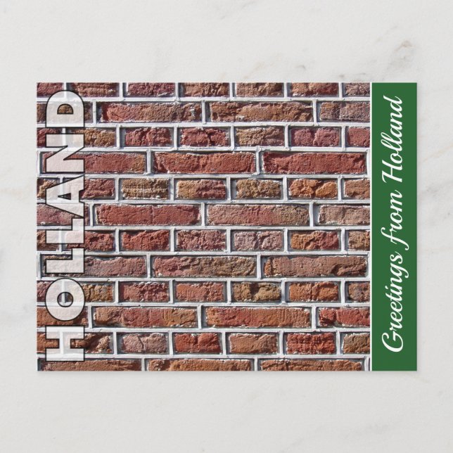 Cartão Postal Foto de Reparo de Alvenaria de Tijolo Vermelho Ant (Frente)