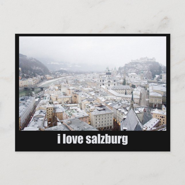 Cartão Postal Foto de Salzburg (Áustria), adoro Salzburg (Frente)