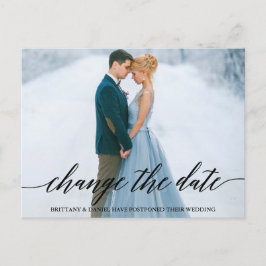 Cartão Postal Foto De Script De Caligrafia Moderna Altera A Data