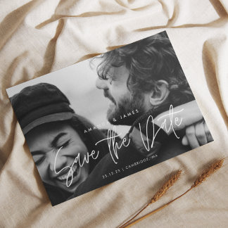 Cartão Postal Foto de Script de Orçamento de Elegância Simples S