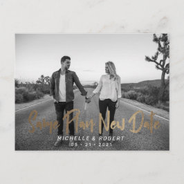 Cartão Postal foto de script moderno e negrito mudar a data