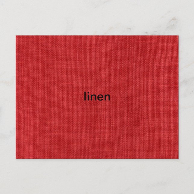 Cartão Postal Foto de Textura de Linen Vermelho (Frente)