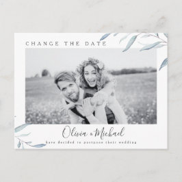 Cartão Postal Foto de verde azul empoeirado muda a data