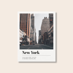 Cartão Postal Foto de Viagem Cidade País Nome Elegante Branco