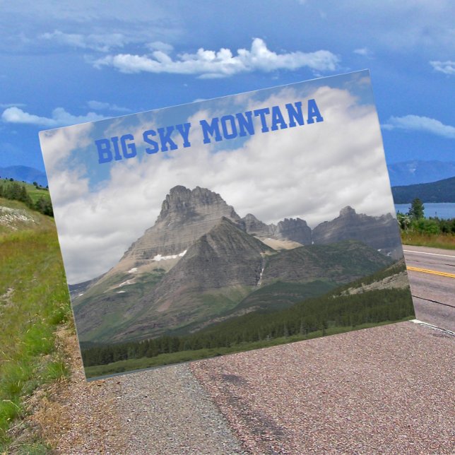 Cartão Postal Foto de Viagem do Big Sky Montana (In Situ Road)