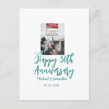 Foto do 50º aniversário arco turquesa nome da