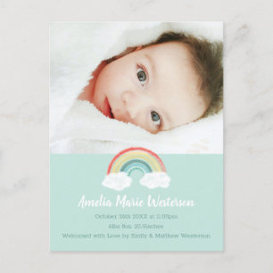 Cartão Postal Foto do Anúncio do Rainbow Baby Birth